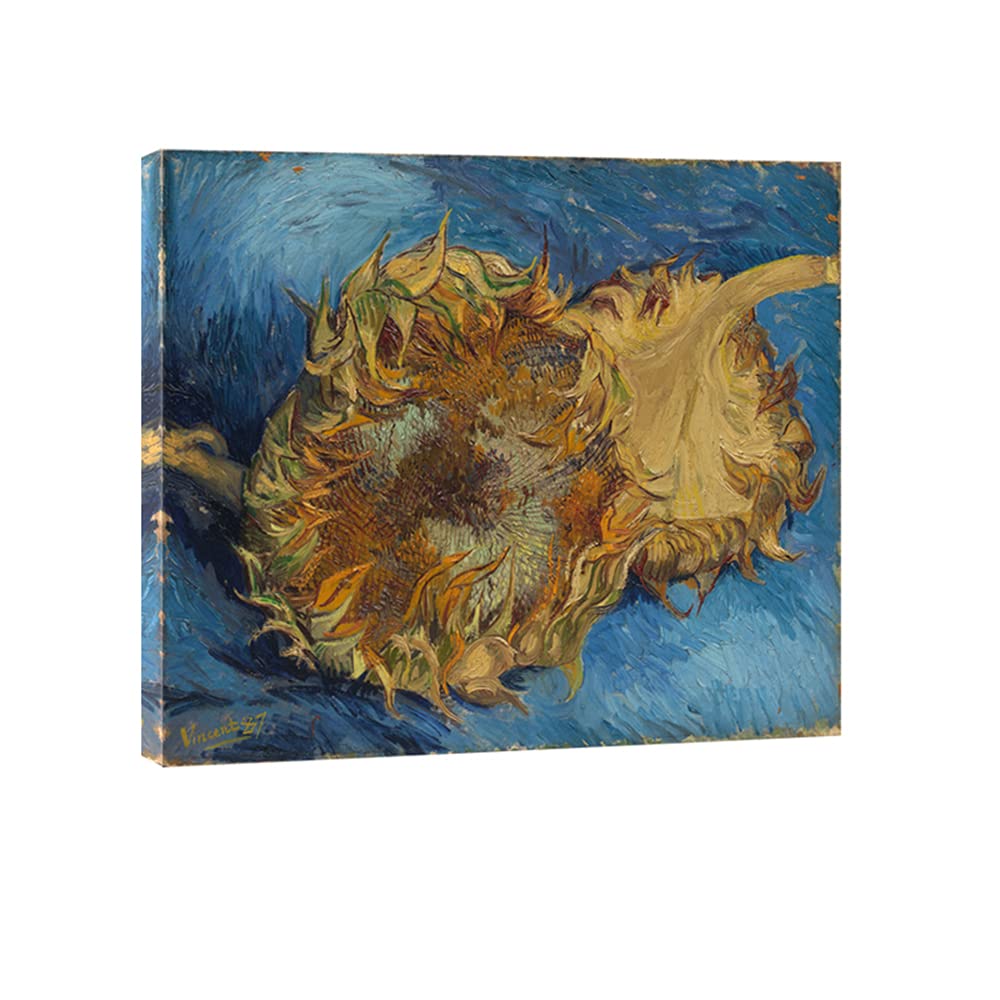 Wieco Art Sunflowers Floral Giclee Canvas Prints Wall Art By Vincent Van Gogh Famous Oil Paintings Reproduction Modern Stretched