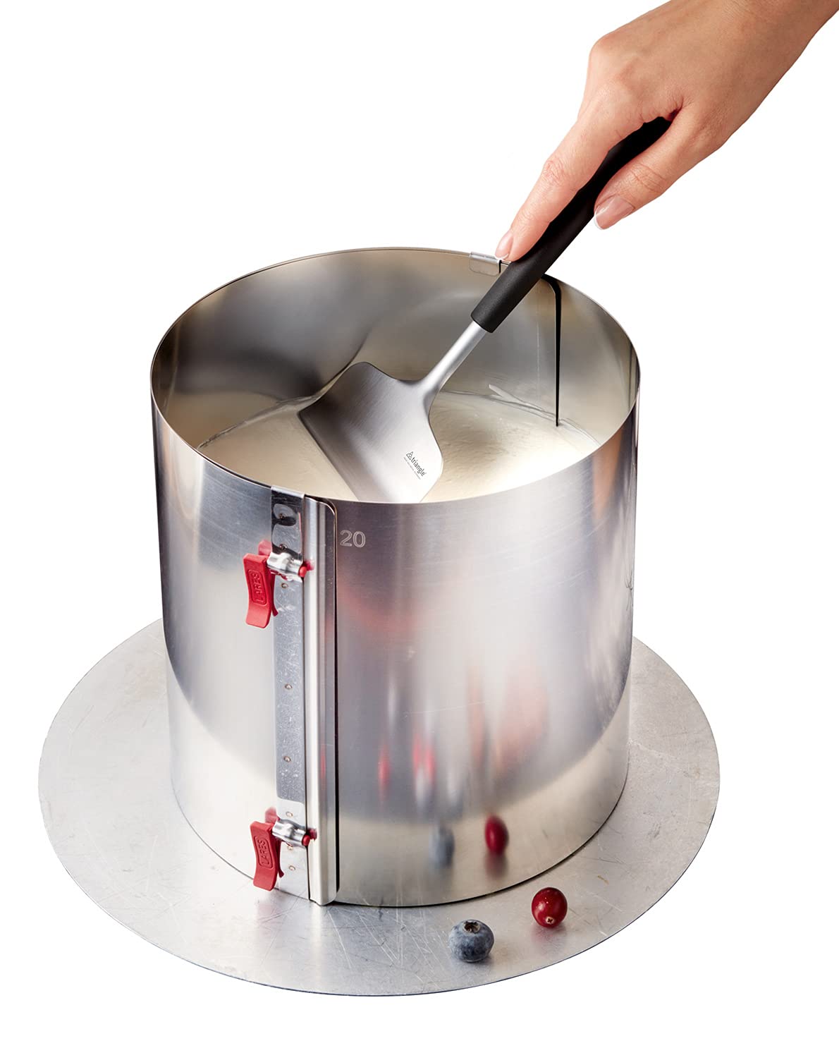 Triangle Cream Spreader - Stainless Steel - Icing & Frosting Spreader For Cakes & Desserts - Greengrip Handle - Dishwasher Safe