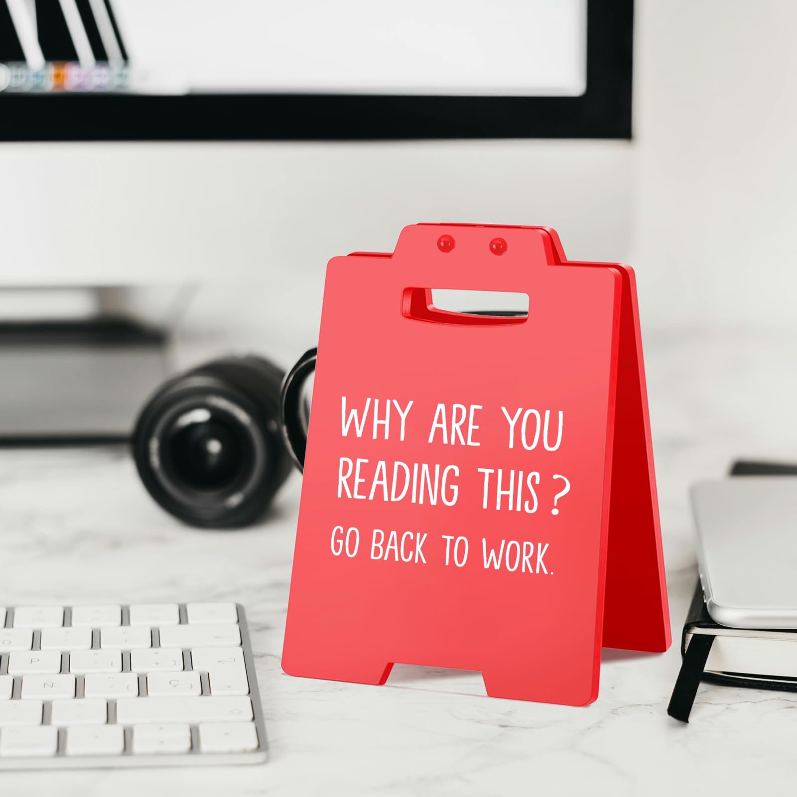 Funny Office Boss Day GIfts for HR, Coworkers and Teammates | Humorous Sarcastic Work Sign | Cool Things for Christmas White Ele