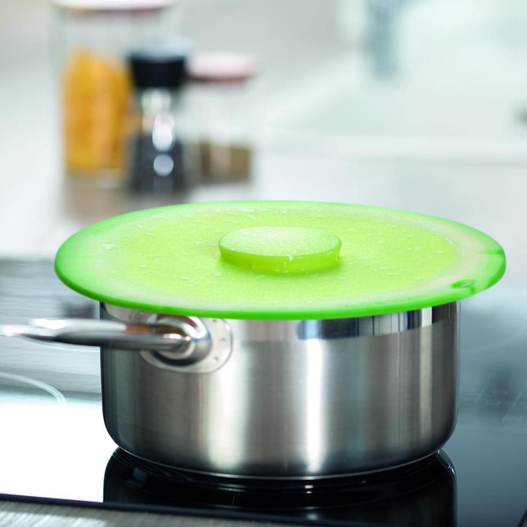 Charles Viancin - Lime Silicone Lid For Food Storage And Cooking - 6''/15Cm - Airtight Seal On Any Smooth Rim Surface - Bpa-Free