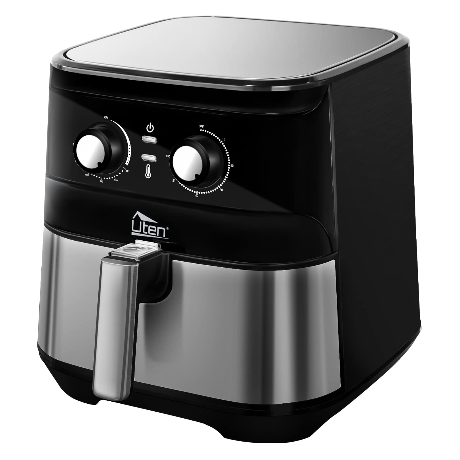 Air Fryer 5.8Qt/5.5L - Uten Electric Airfryer with Temperature Control, Timer, Non-Stick Fry Basket, 1700W High-power, Fast Oven