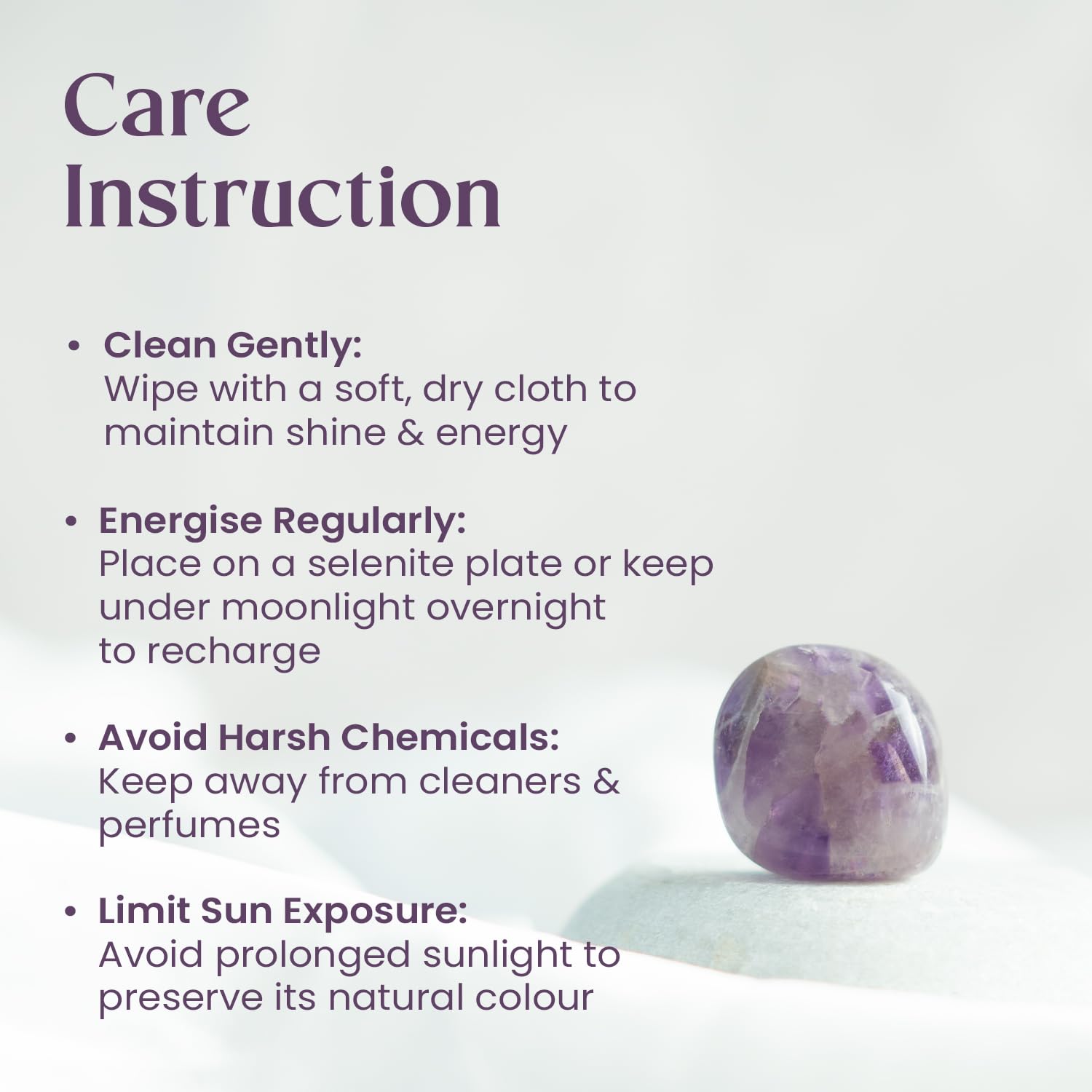 Astrotalk Amethyst Tumble | Calms Mind, Enhances Intuition, Promotes Restful Sleep & Spiritual Growth | Natural Protection from Negative Energy | Home & Office Decor | Gift for Women & Men