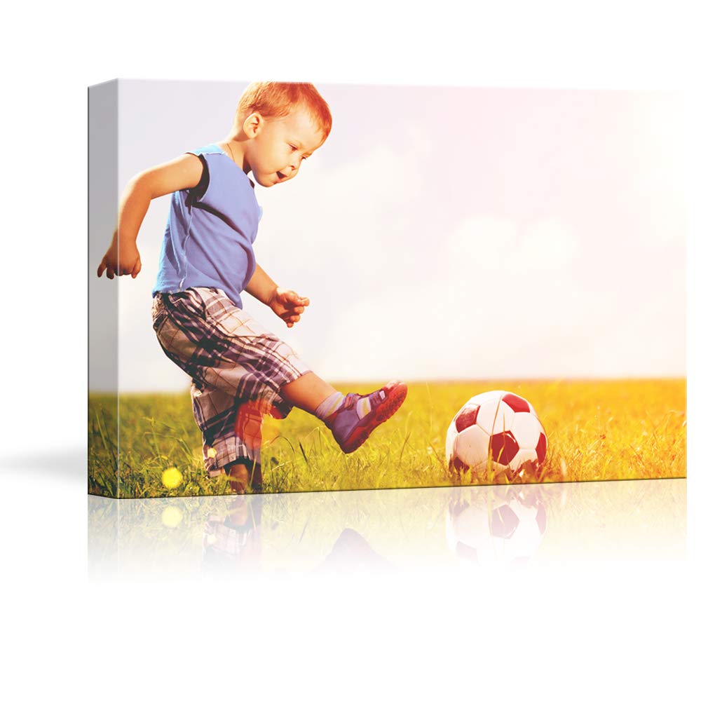Custom Canvas Prints With Your Photos For Kids Aging, Personalized Canvas Pictures For Wall To Print Framed 8X10 Inches