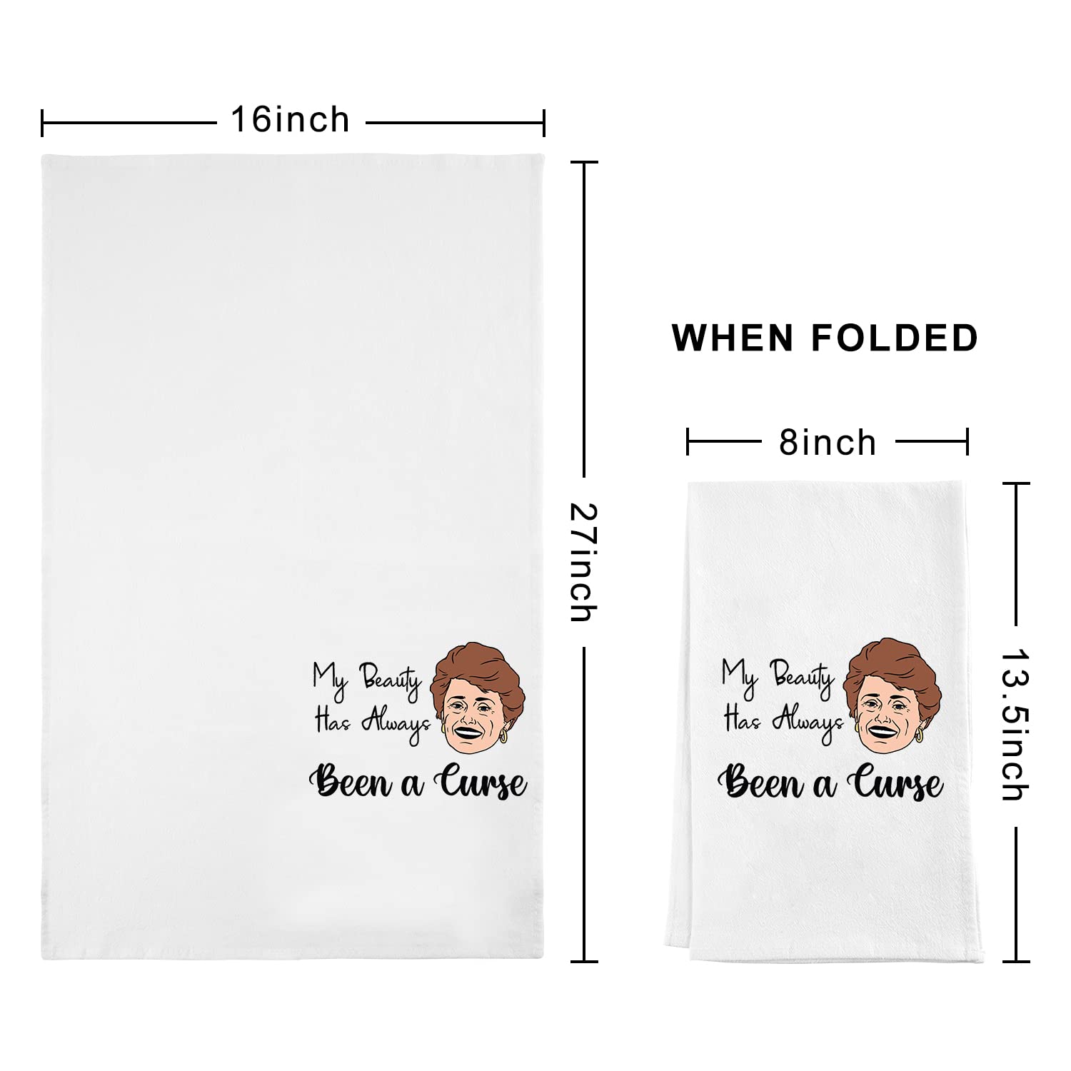 Funny Kitchen Towels-Golden Inspired Gifts For Women,Golden Merchandise Towels Set,Funny Novelty Hand Towels For Girls Night-Uni