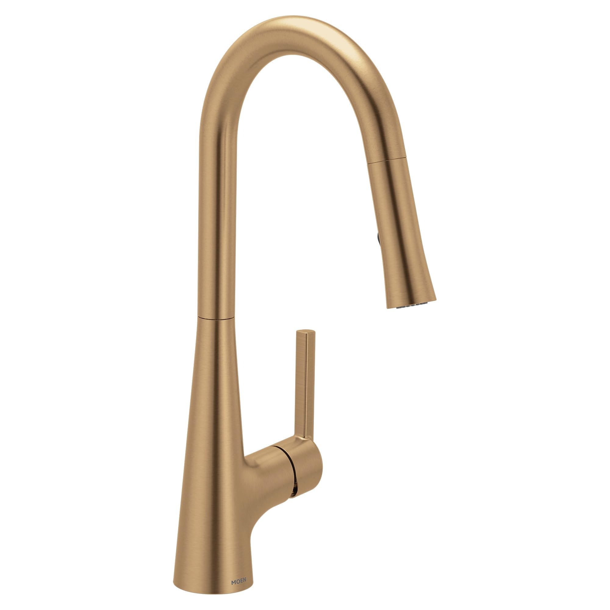 Moen Ronan Bronzed Gold Pulldown Kitchen Faucet with SwivelControl Wand and Power Clean Technology 87918BZG