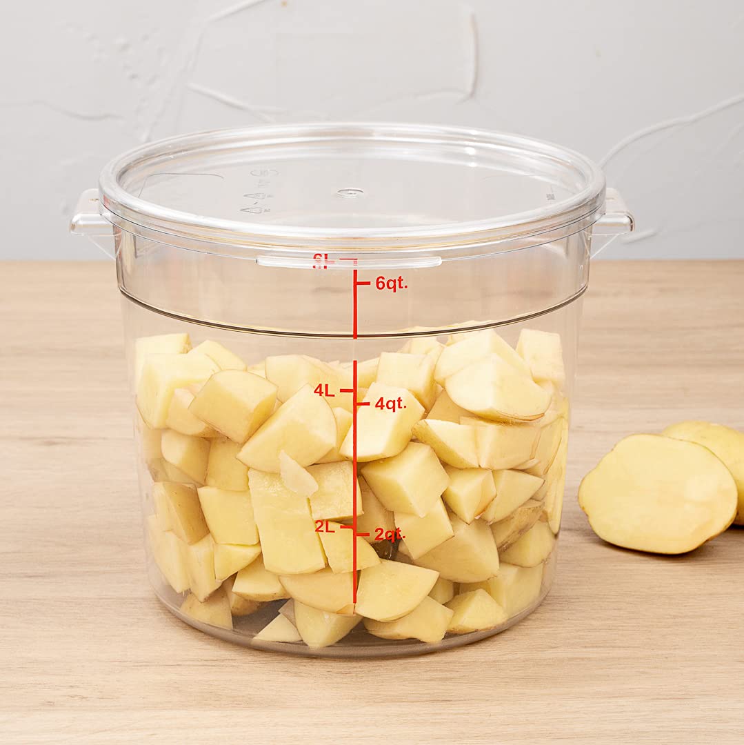 Restaurantware Lid Only: Met Lux Lid For 6 And 8 Quart Food Storage Containers, 1 Round Lids For Storage Containers - Airtight S