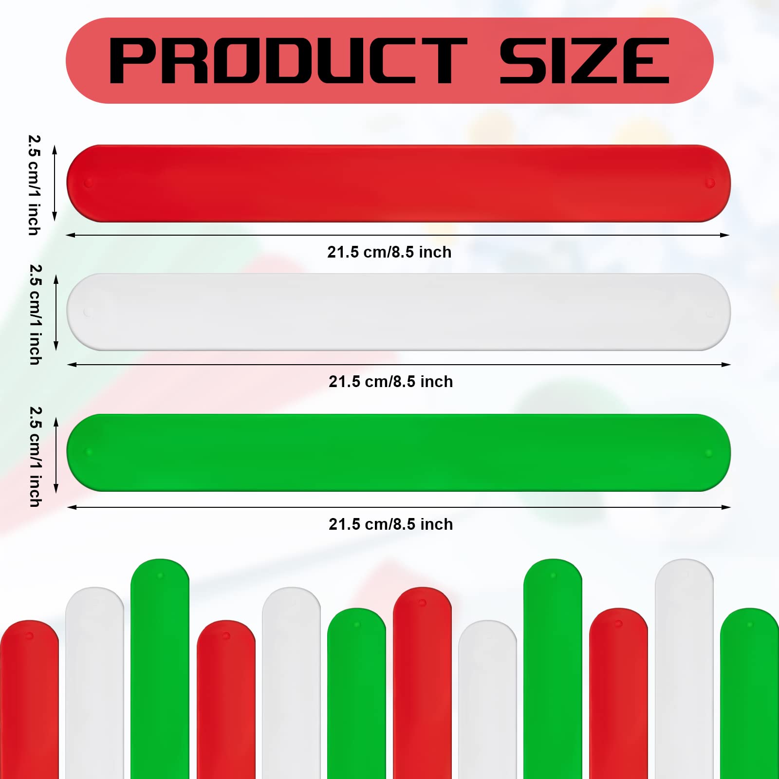 Charniol 12 Pieces Wrapping Paper Roll Holder Holiday Flip Wrap Silicone Covered Metal Strips 1   x 9   Stabilizer Slap Band for