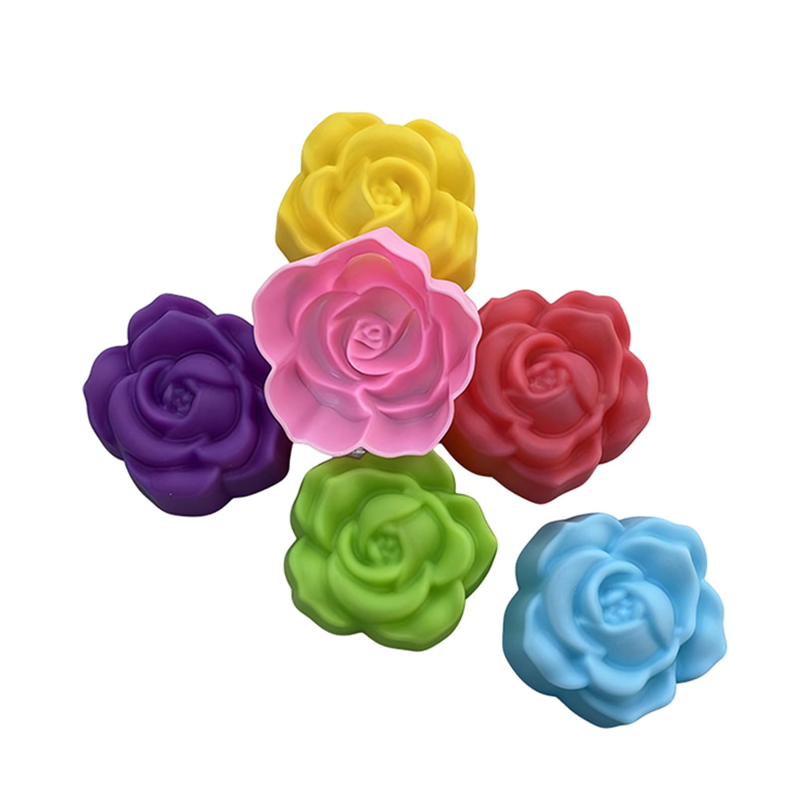36 PCS Flower Shaped Baking Molds Silicone Food Grade Non Stick Mini Trays for Cupcakes Puddings Chocolates Must Have for Creati