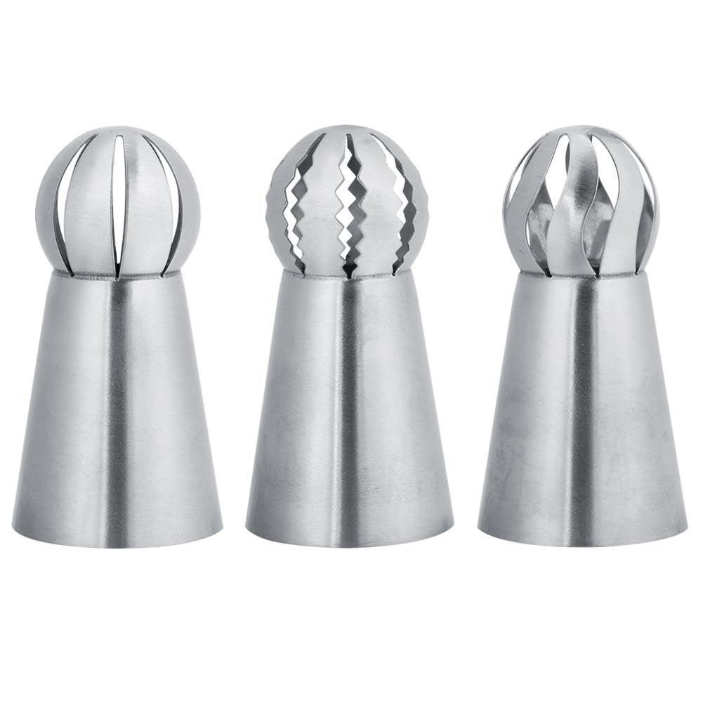Cake Nozzle, 3Pcs/Set Russian Flower Icing Piping Nozzles Tips Cake Decoration Pastry Cupcake Baking Tools For Pastry Decorating