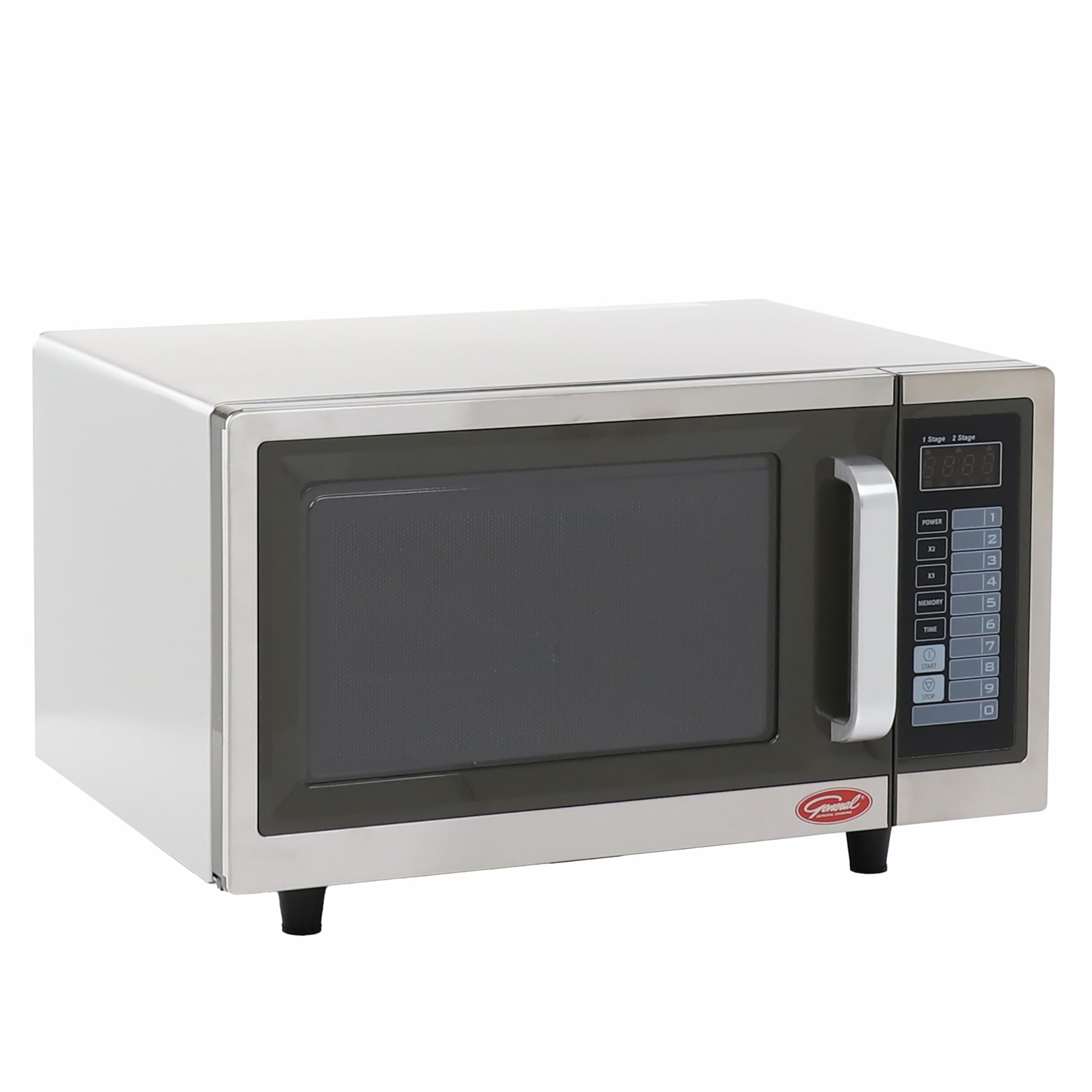 General Foodservice Commercial Microwave with 10 Power Digital Touch Pad Control, Countertop 120V/1000W, 1 cu.ft., Stainless Ste