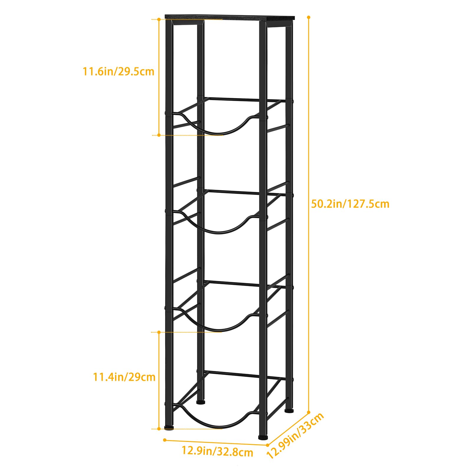 Water Jug Rack 5 Gallon Water Bottle Holder With Storage Shelf 4 Tier Heavy Duty Water Jug Organizer Stand For Home Office Kitch
