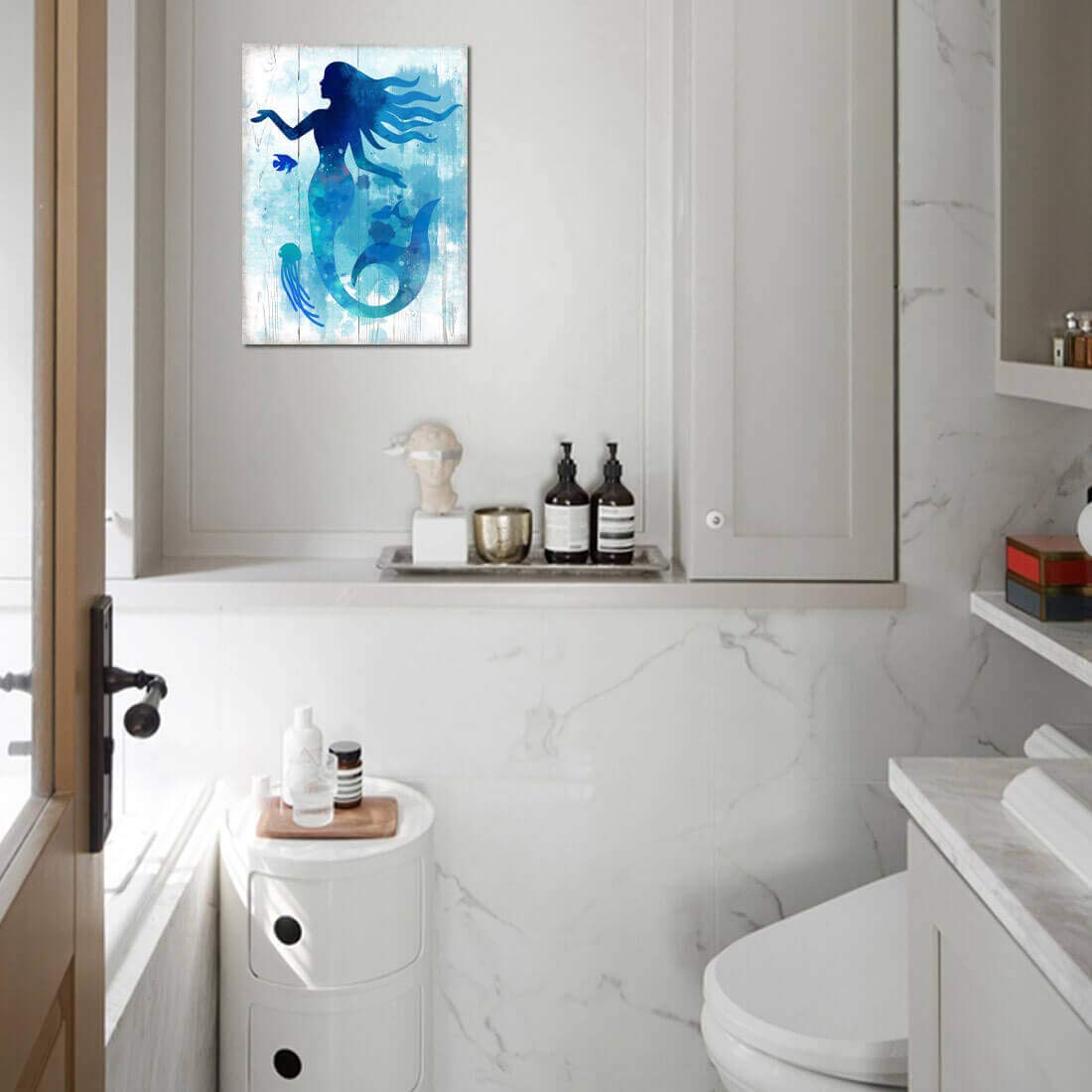 The Little Mermaid Bathroom Pictures Gallery Wall Decor For Girls Bedroom Bathroom Decor Modern Home Artwork For Walls Watercolo