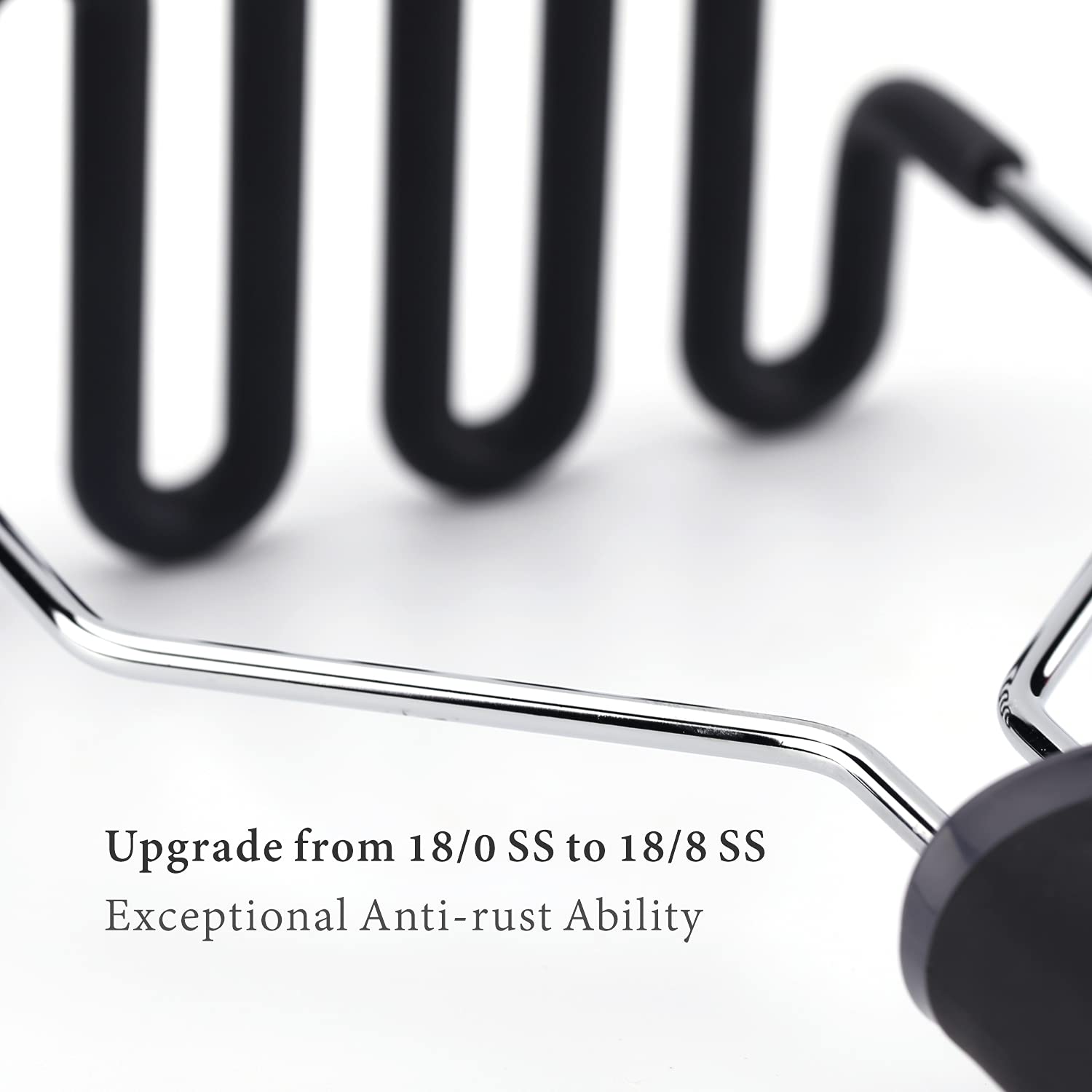 Kitchendao Non-Scratch Potato Masher, Heavy Duty 18/8 Stainless Steel Wrapped In Premium Silicone, Soft Touch Handle, Versatile