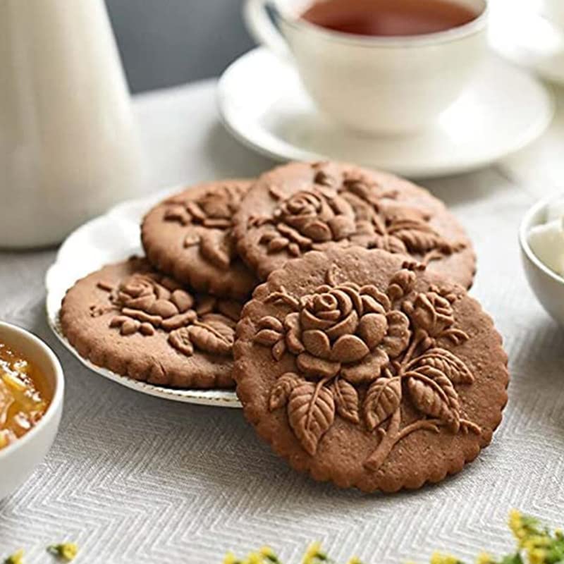 Wooden Cookie Biscuit Mold Baking Embossing Cookies Stamp Mold Cutter Funny 3D Baking Mold Embossing Craft Decorating Suitable F