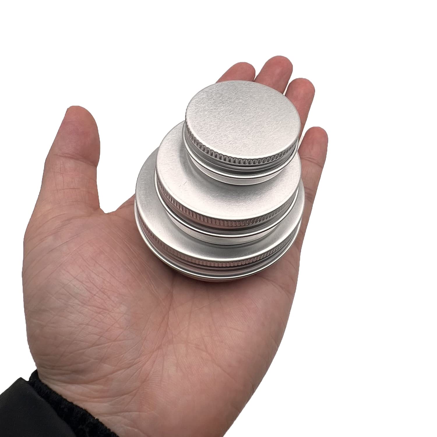 Myyzmy 20 Pack 0.5 Oz Aluminum Tin Jar With Screw Lid 15 Ml Round Refillable Containers