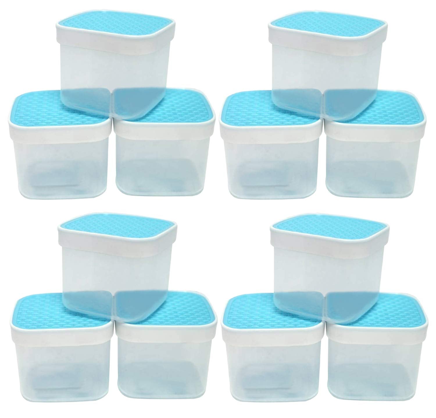 Heart Home 12 Pcs Multi Purpose Storage Container Set (Blue)  Cthh010497