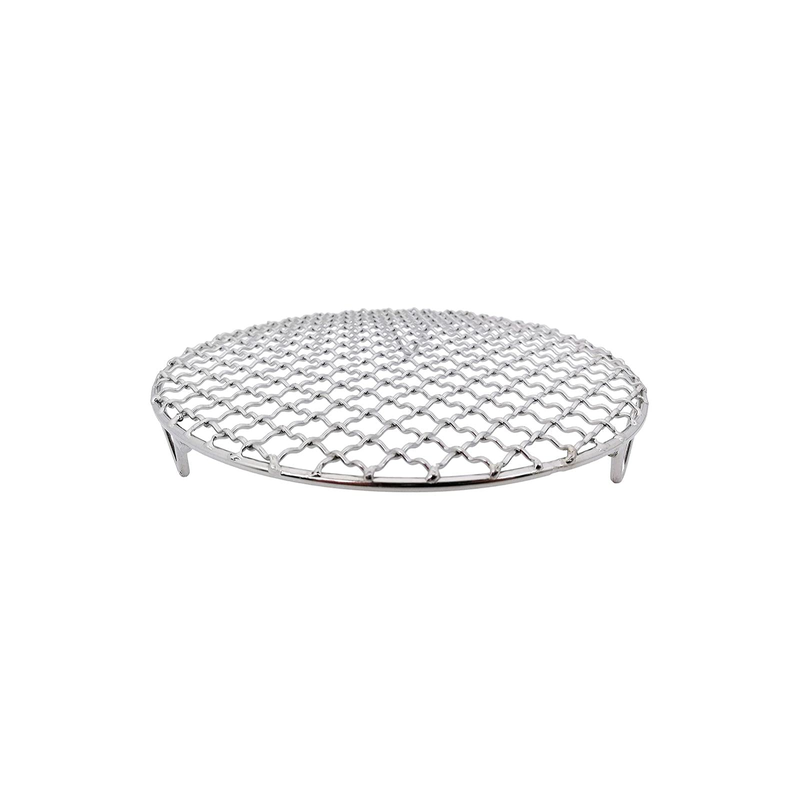 Chris-Wang 1Pack Multi-Purpose Round Stainless Steel Cross Wire Steaming Cooling Barbecue Rack/Carbon Baking Net/Grill/Pan Grate