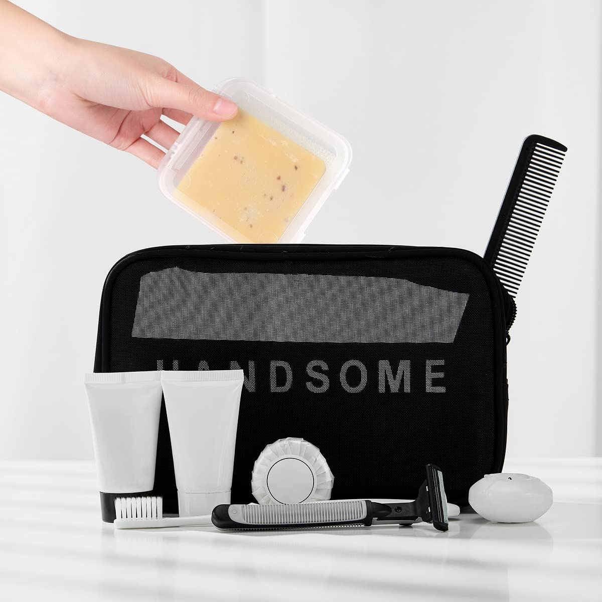 Square Travel Soap Container, Vonpri Soap Dish Shower Square Soap Holder Bar Soapbox Case Soap Saver For Bathroom Travel Gym Cam