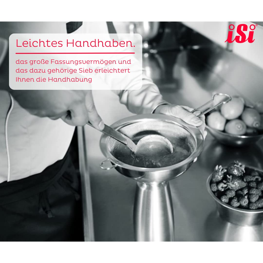 Isi Combination Funnel With Sieve Insert For All Cream/ Food Whippers And Canning, Universal Fit, Stainless Steel