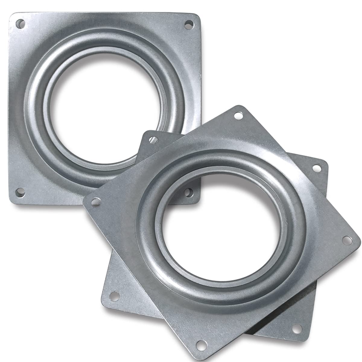 2 Pcs Of 4'' Inch Lazy Susan Turntable Bearings Hardware Square Rotating Bearing Plate For Serving Trays, Swivel Plate, Kitchen