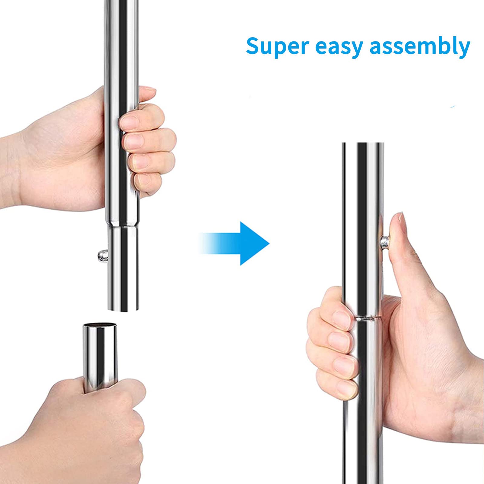Simple Trending Double Rod Clothing Garment Rack  Rolling Clothes Organizer on Wheels for Hanging Clothes  Chrome