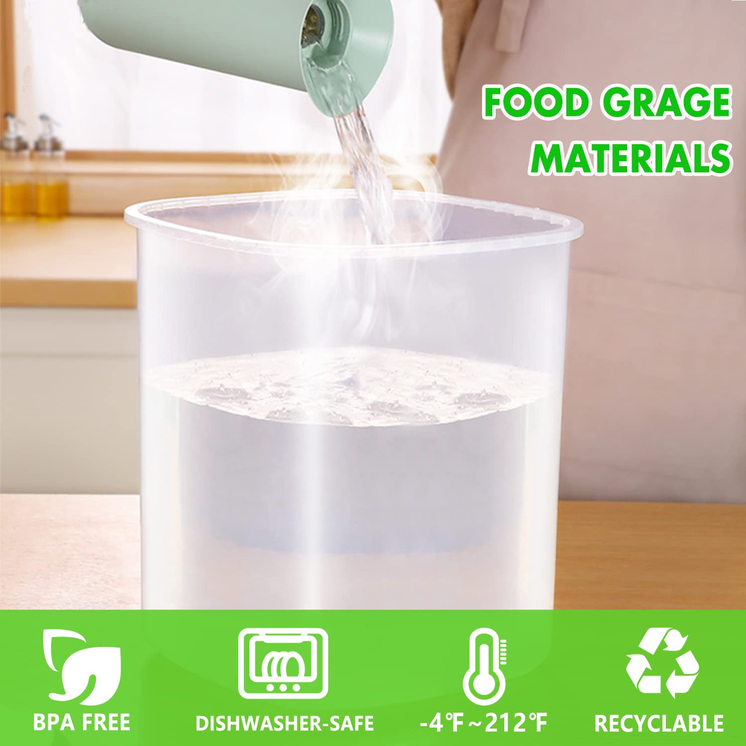 Tbmax Kitchen Bulk Food Storage Container - 20 Lbs Rice Storage Container With Measuring Cup, Airtight Dry Food Container Bin Fo