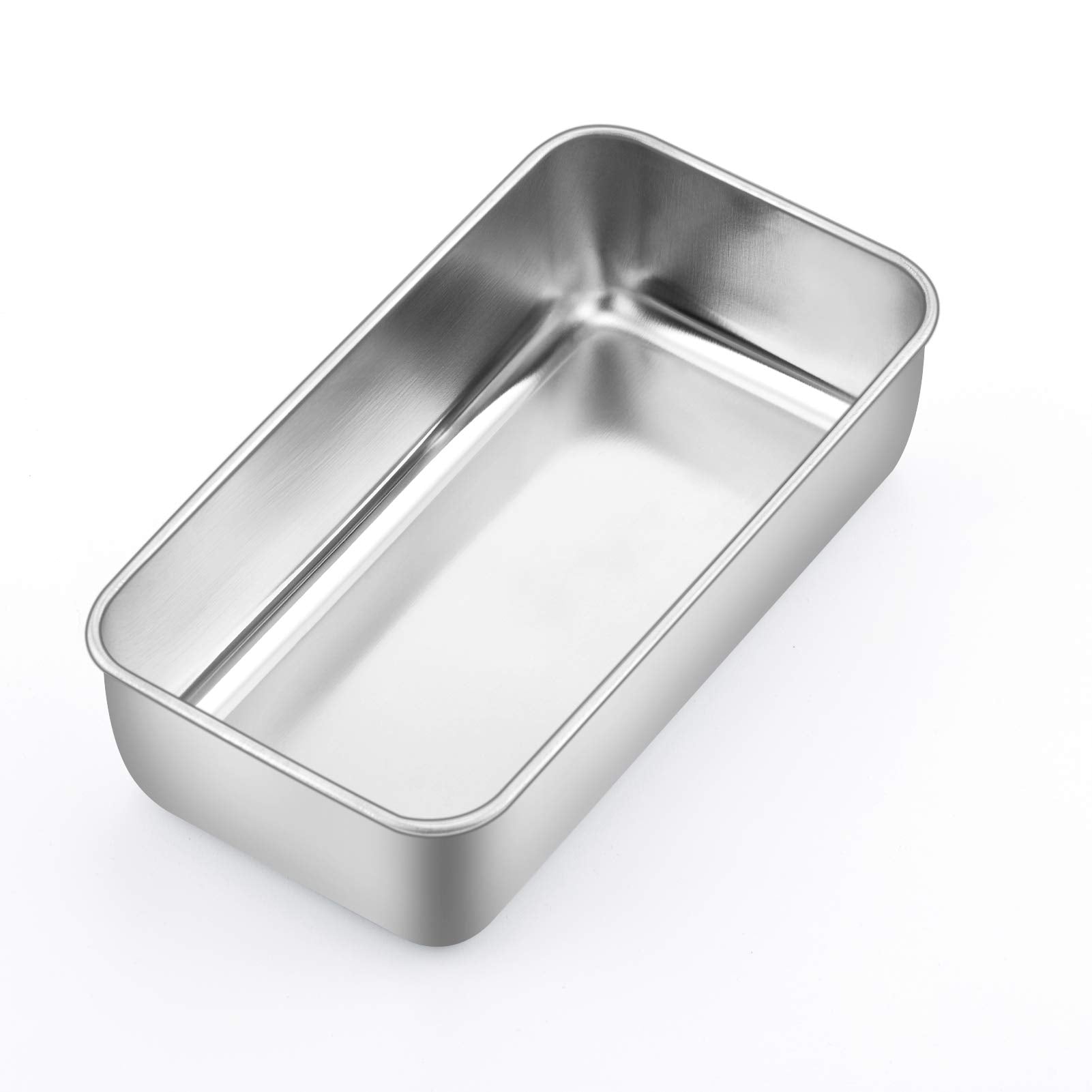 P&P Chef 9 Inch Loaf Pan, Stainless Steel Bread Baking Pan, Metal Bakeware For Bread Cake Toast Meatloaf Lasagna, Healthy & Non