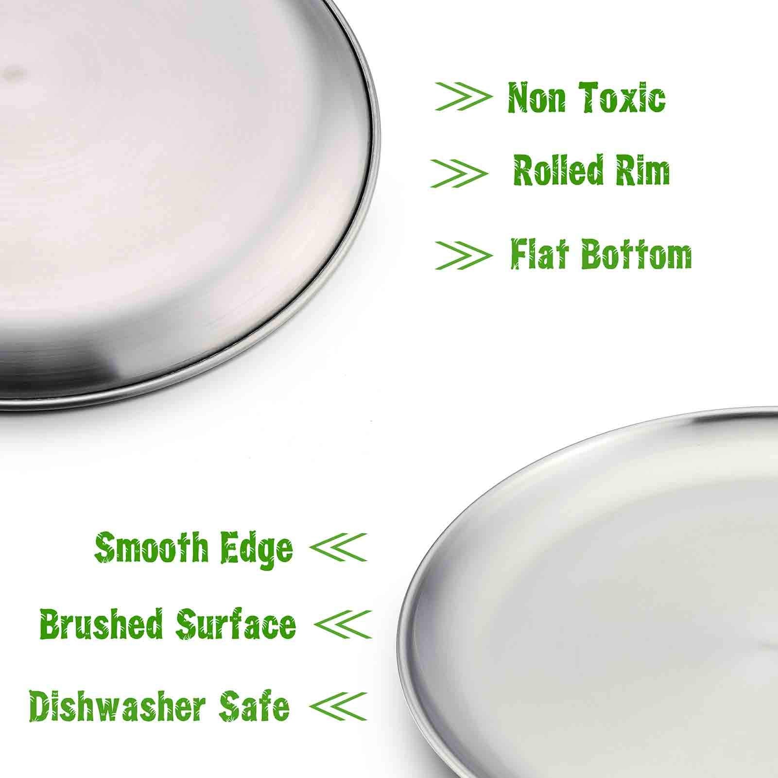 Teamfar Pizza Pan, 10 Inch Pizza Pans Pizza Tray Stainless Steel For Oven Baking, Non Toxic & Healthy, Heavy Duty & Dishwasher S