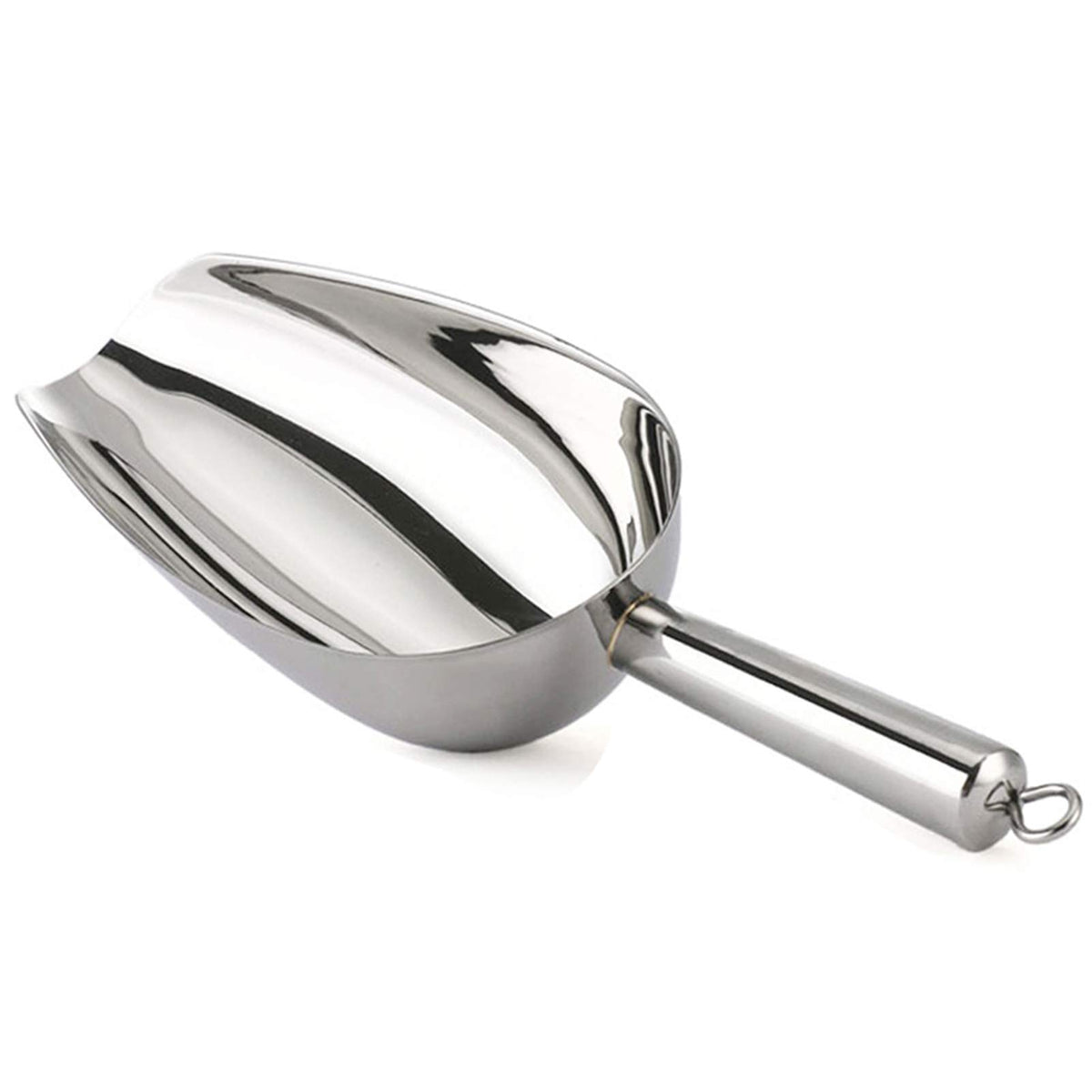 Teamfar 12Oz Ice Scoop, Stainless Steel Metal Food Scoop Ice Scooper For Bar Kitchen Party, Multifunction & Easy Storage, Non-To
