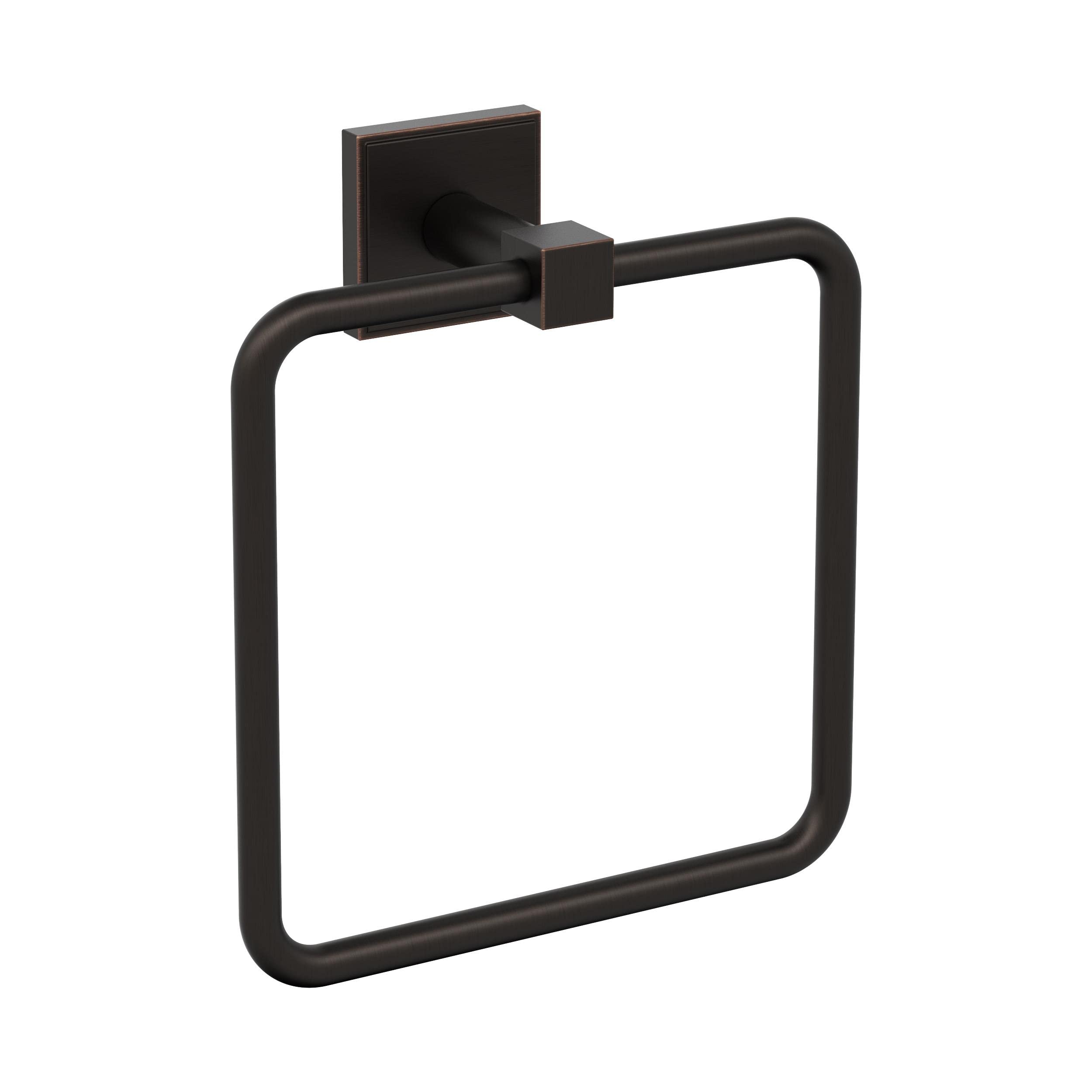 Amerock BH36072ORB | Oil Rubbed Bronze Towel Ring | 7-1/16 in (179 mm) Length Towel Holder | Appoint | Hand Towel Holder for Bat
