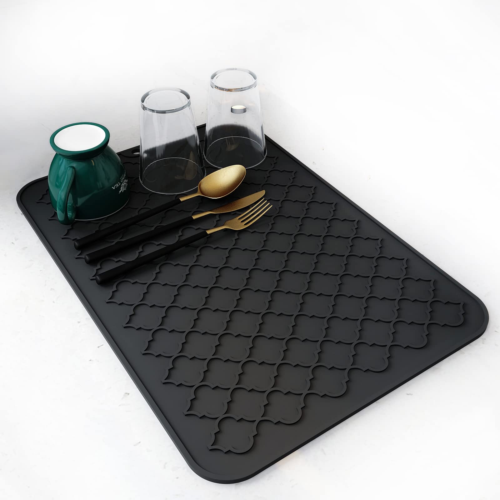 Amoami-Dish Drying Mats For Kitchen Counter-Silicone Dish Drying Mat-Kitchen Dish Drying Pad Heat Resistant Mat-Kitchen Gadgets