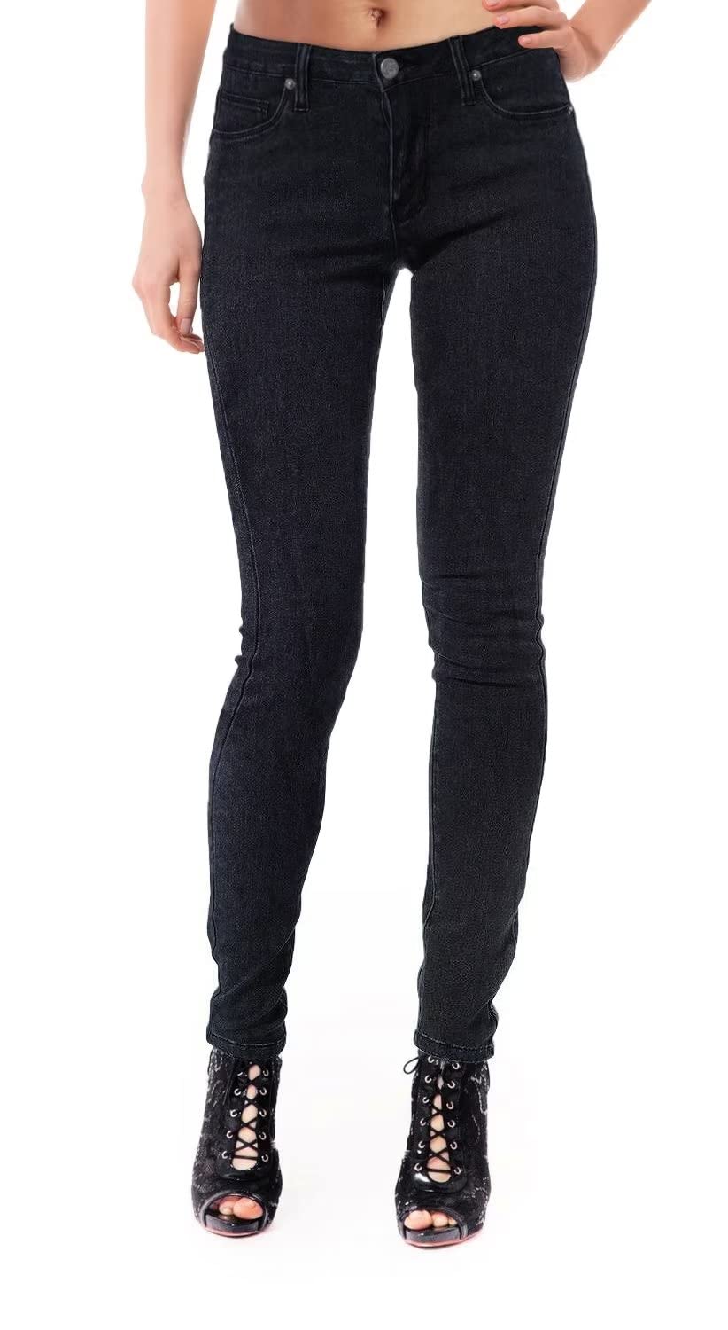 Hybrid  Company Womens Super Comfy Stretch Denim 5 Pocket Jean P22879Sk Black 9 Short