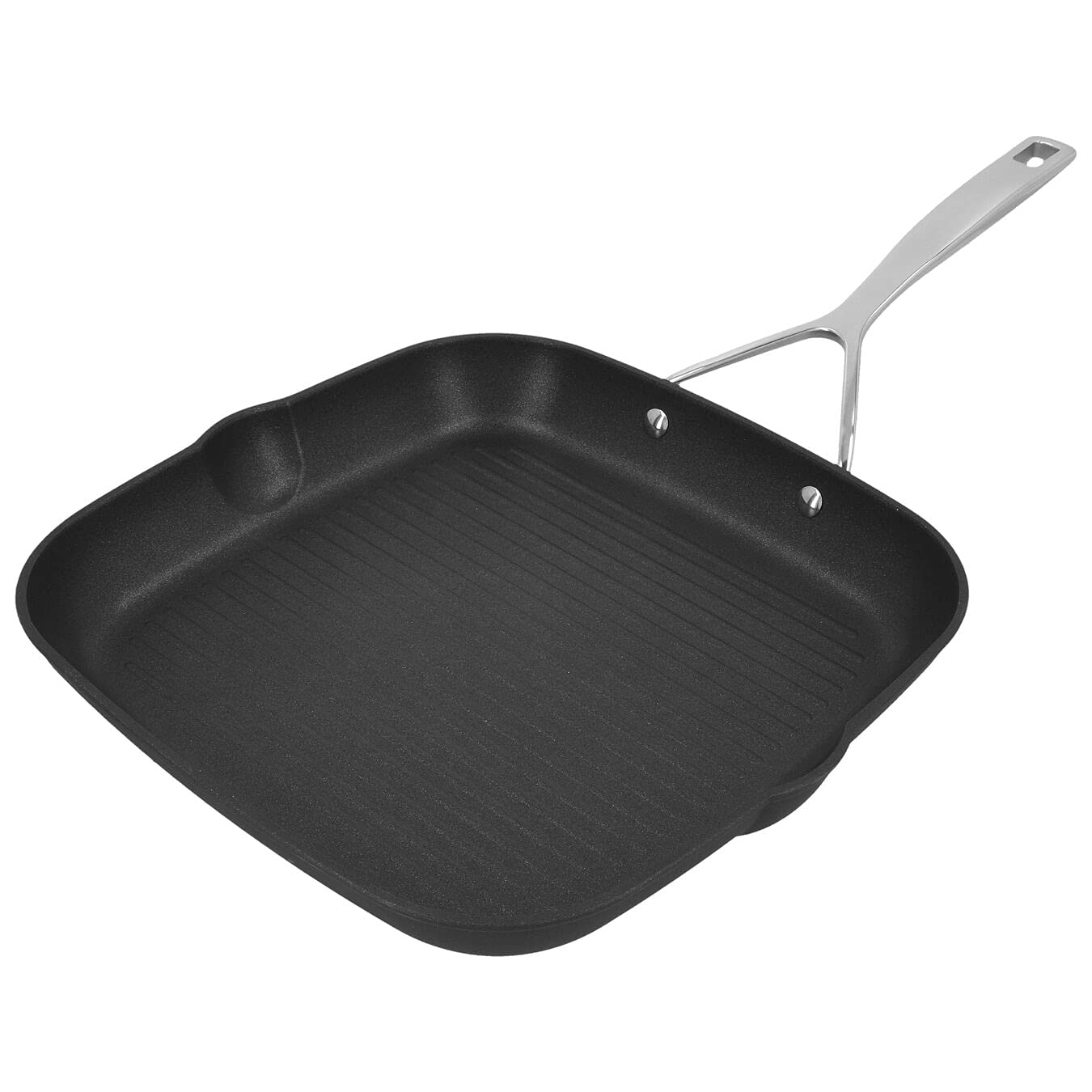 Demeyere AluPro Nonstick Grill Pan, 11-inch Aluminum, Black