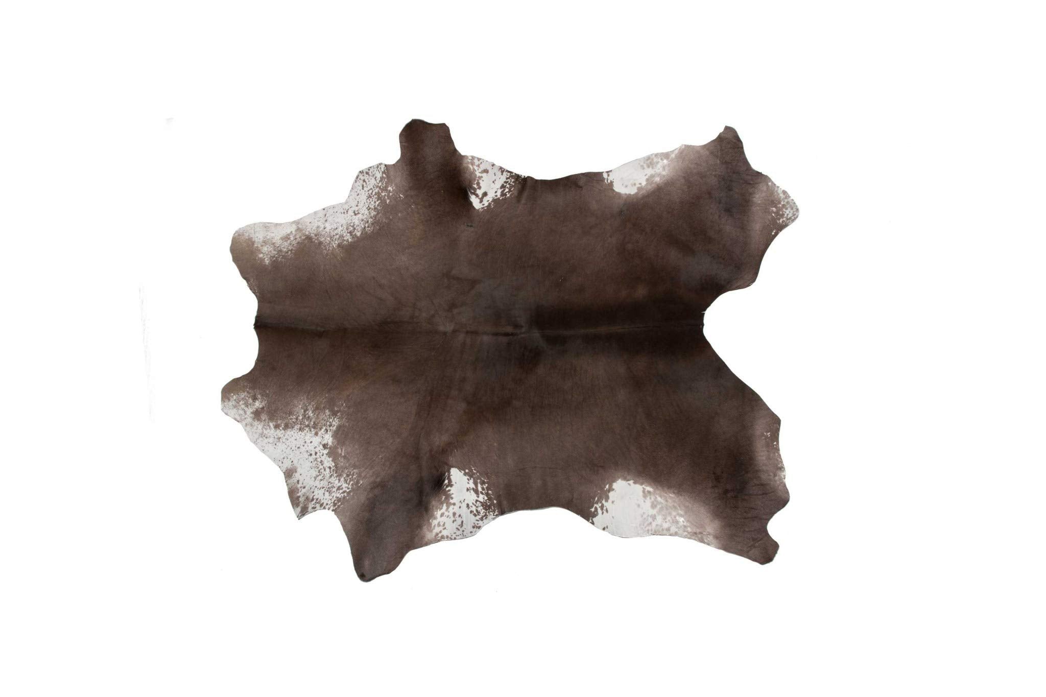 HomeRoots Taupe & White Calfskin, Microsuede 2 X 3 Taupe and White Calfskin Area Rug