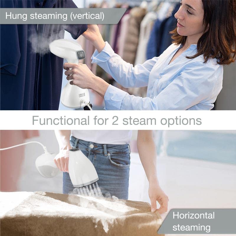 Lebenlang - Clothes Steamer Handheld White| 1500W Quick Hand Steamer For Clothes | Plancha A Vapor Para Ropa | Fabric Hand Held