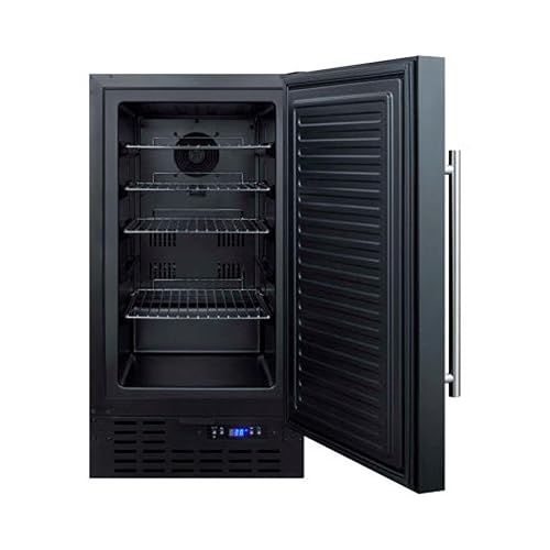 Summit Appliance Ff1843Bada 18 Ada Compliant Wide Built-In All-Refrigerator In Black With Digital Thermostat, Automatic Defrost,