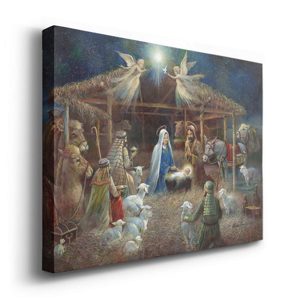 Renditions Gallery Canvas Wall Art Paintings & Prints Serene Christmas Sermon Rustic Festival Modern Wall Hanging Decorations Ar