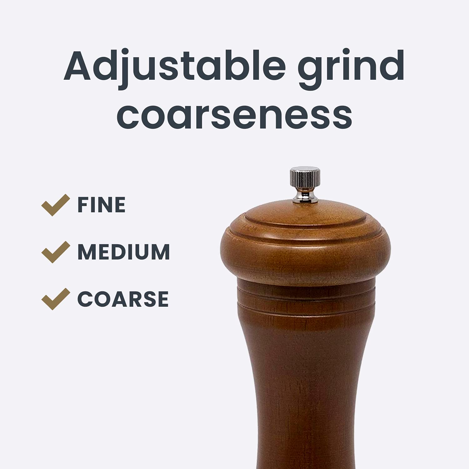OLDE THOMPSON 8" Senator Wood Pepper Mill, Walnut - Durable Walnut Material, Model 10-5000