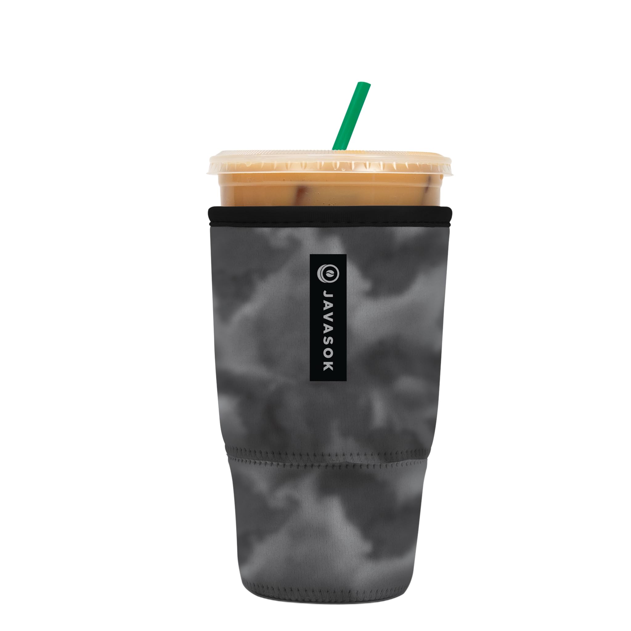 Sok It Java Sok Iced Coffee & Cold Soda Insulated Neoprene Cup Sleeve (Shades of Gray, Large: 30-32oz)