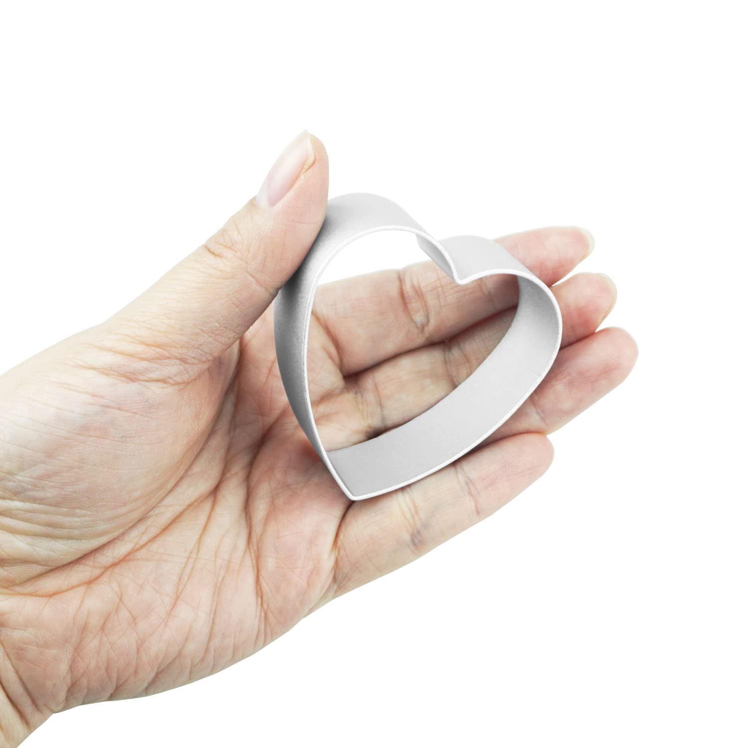 Fazhbary 6 Counts Heart Cookie Cutter Set Small Metal Valentine'S Day Cookie Cutters Heart Shaped Cookie Candy Food Mold Cutters