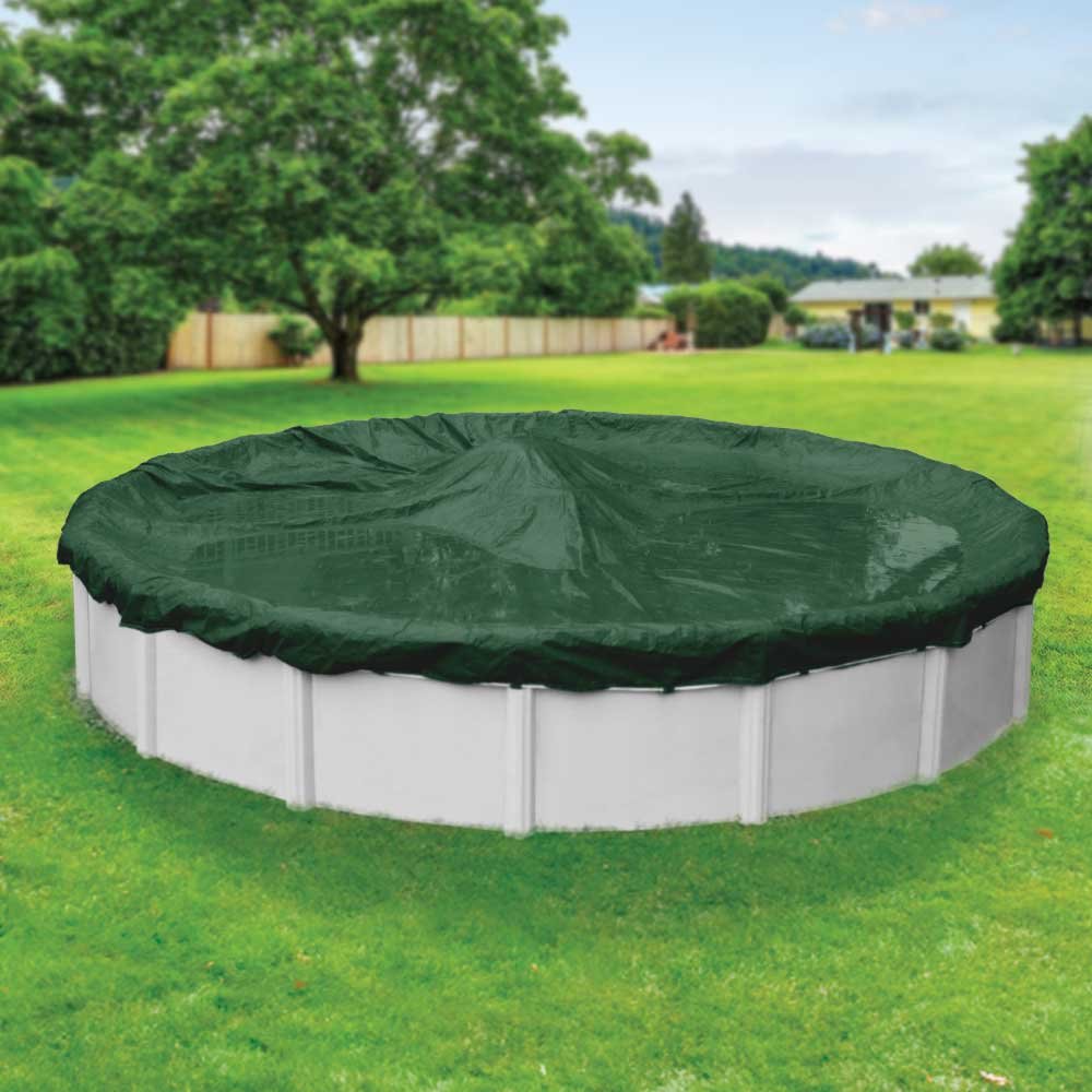 Robelle 3224-4 Dura-Guard Winter Pool Cover For Round Above Ground Swimming Pools, 24-Ft Round Pool