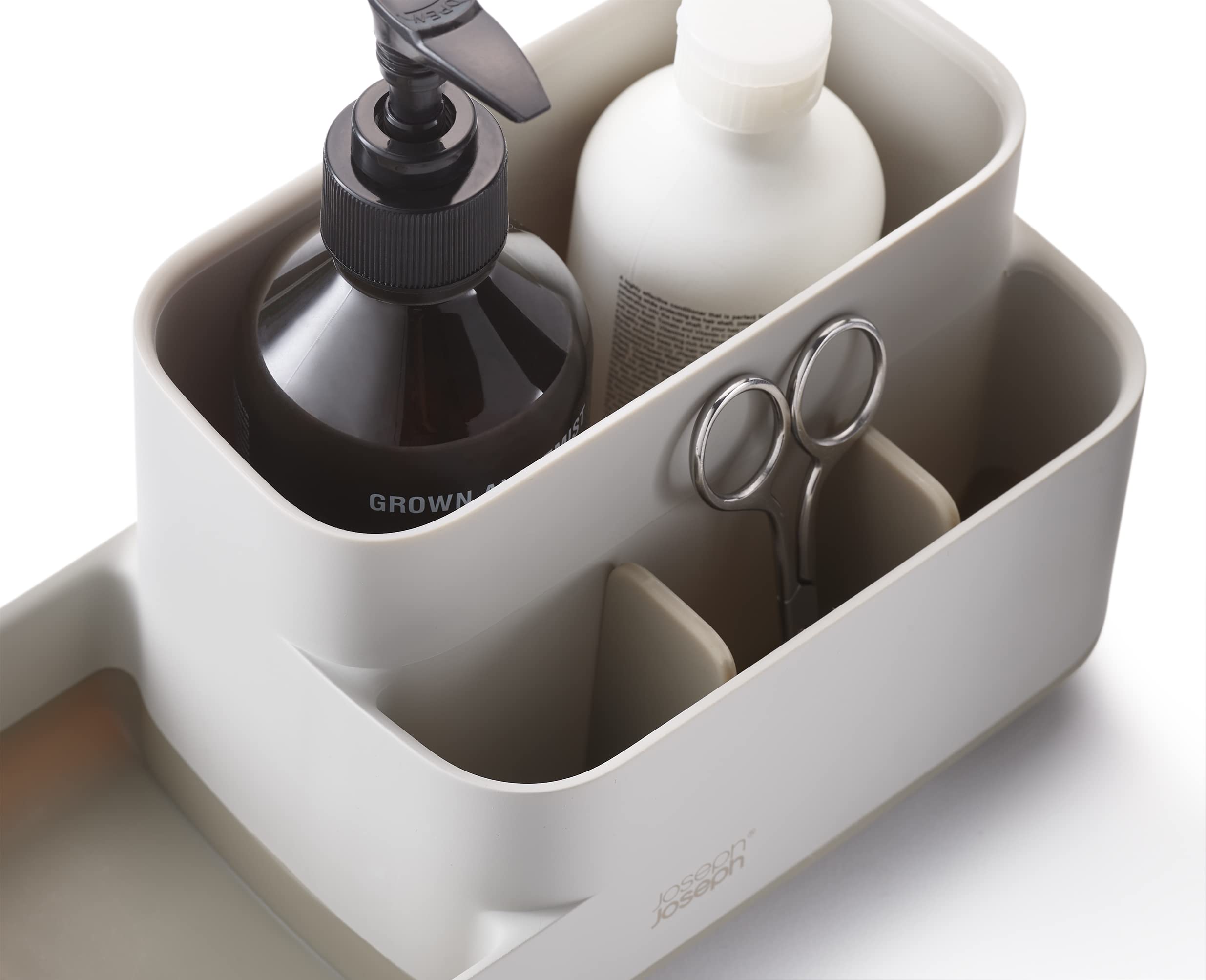 Joseph Joseph Easystore - Bathroom Storage Caddy Organiser For Bathroom Accessories - Ecru,