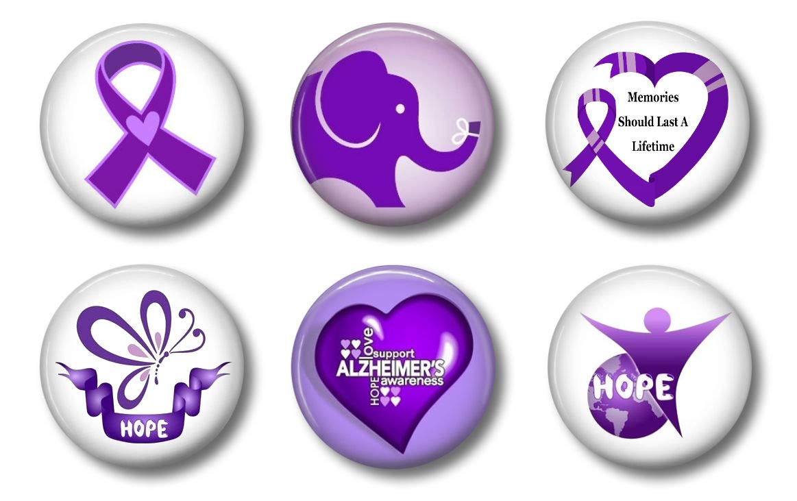 Cute Locker Magnets For Teens - Alzheimer Awareness Support - Fun School Supplies - Whiteboard Office Or Fridge - Gift Set