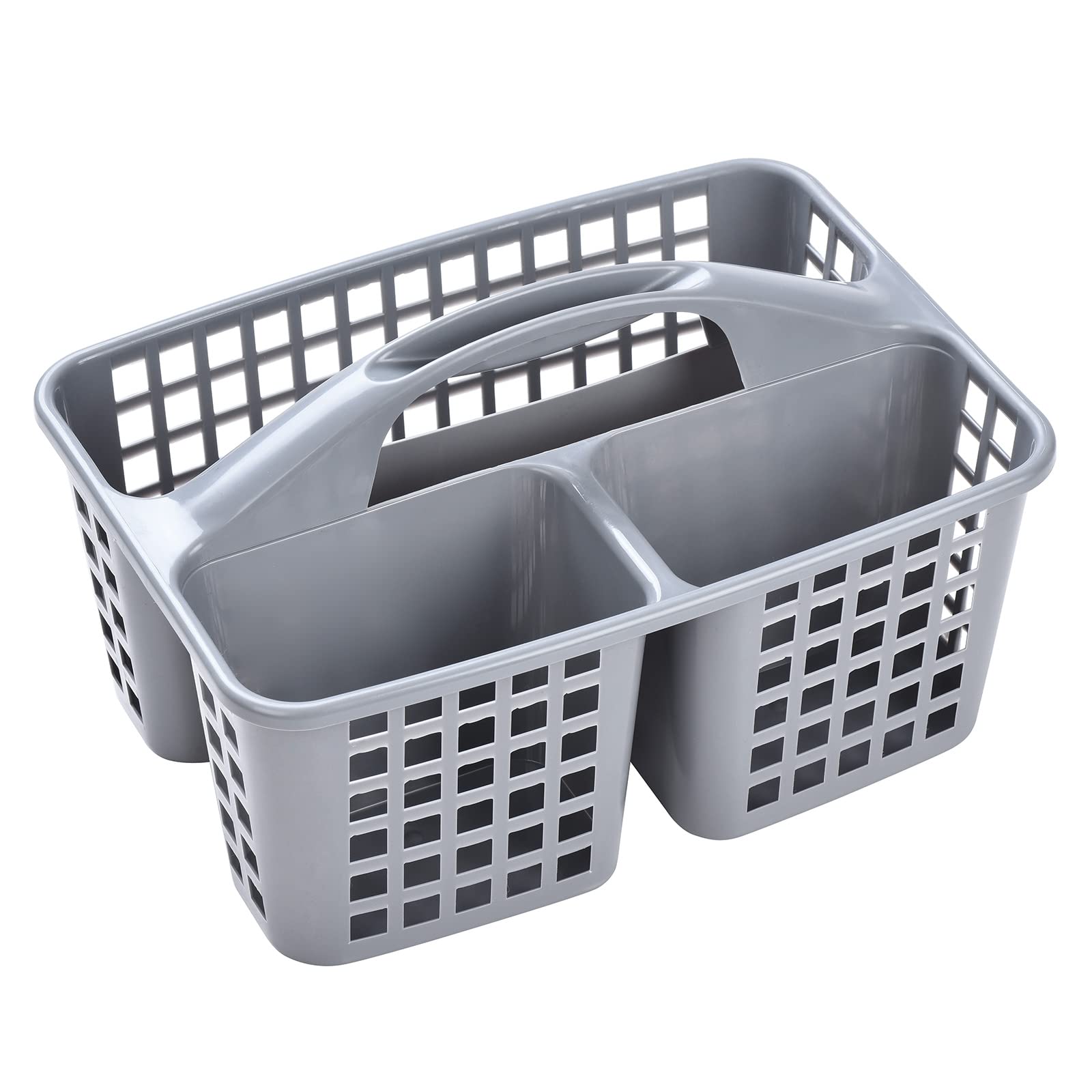 Alink Plastic Shower Caddy Basket With Compartments - Gray