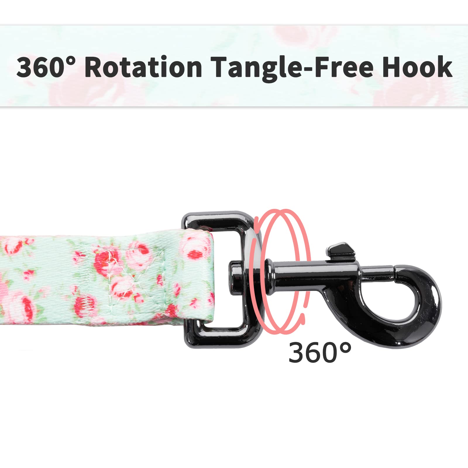 Ihoming Puppy Collar And Leash Set For Daily Outdoor Walking Running Training, Floral Greenlake Design For Extra Small Boys Girl
