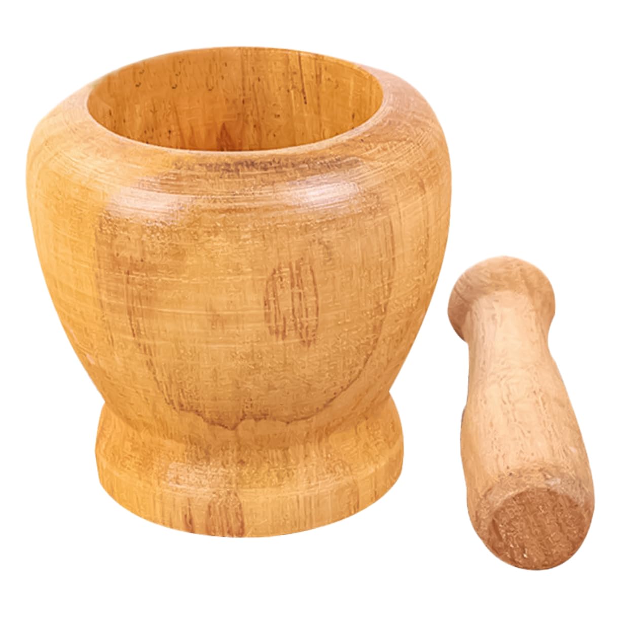 CHICAMPERA Wooden Garlic Pounder and Presser Kitchen Gadget for Home Use 4 Inch Wood Garlic Crusher and Mincer with Smooth Surfa