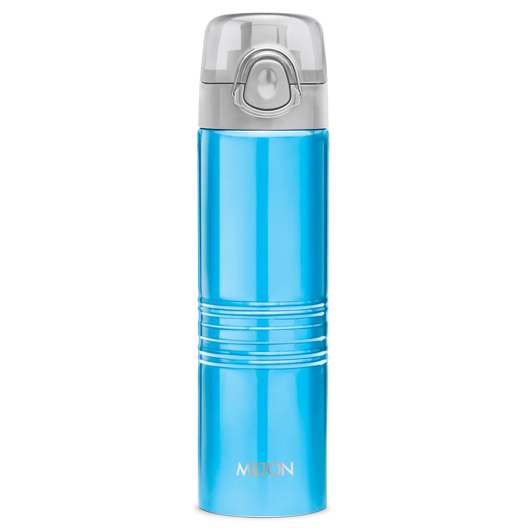 Milton Vogue 750 Stainless Steel Water Bottle, 750 Ml, Blue | Single Walled | Leak Proof | Easy Grip | Easy To Carry | Gym Bottl