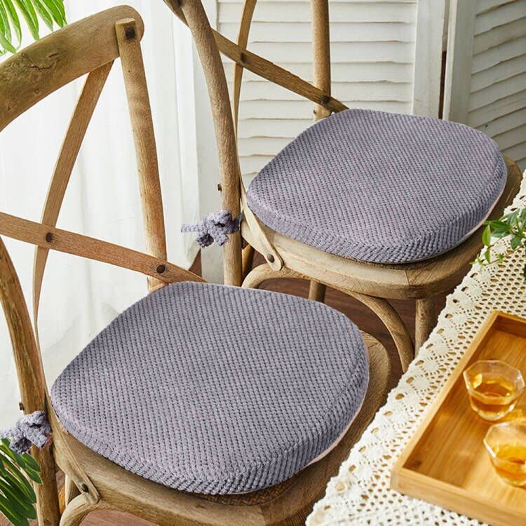 Big Hippo Chair Cushion With Ties For Dining Chair Memory Foam Kitchen Dining Chair Pad Non Slip Dining Room Seat Cushion With M