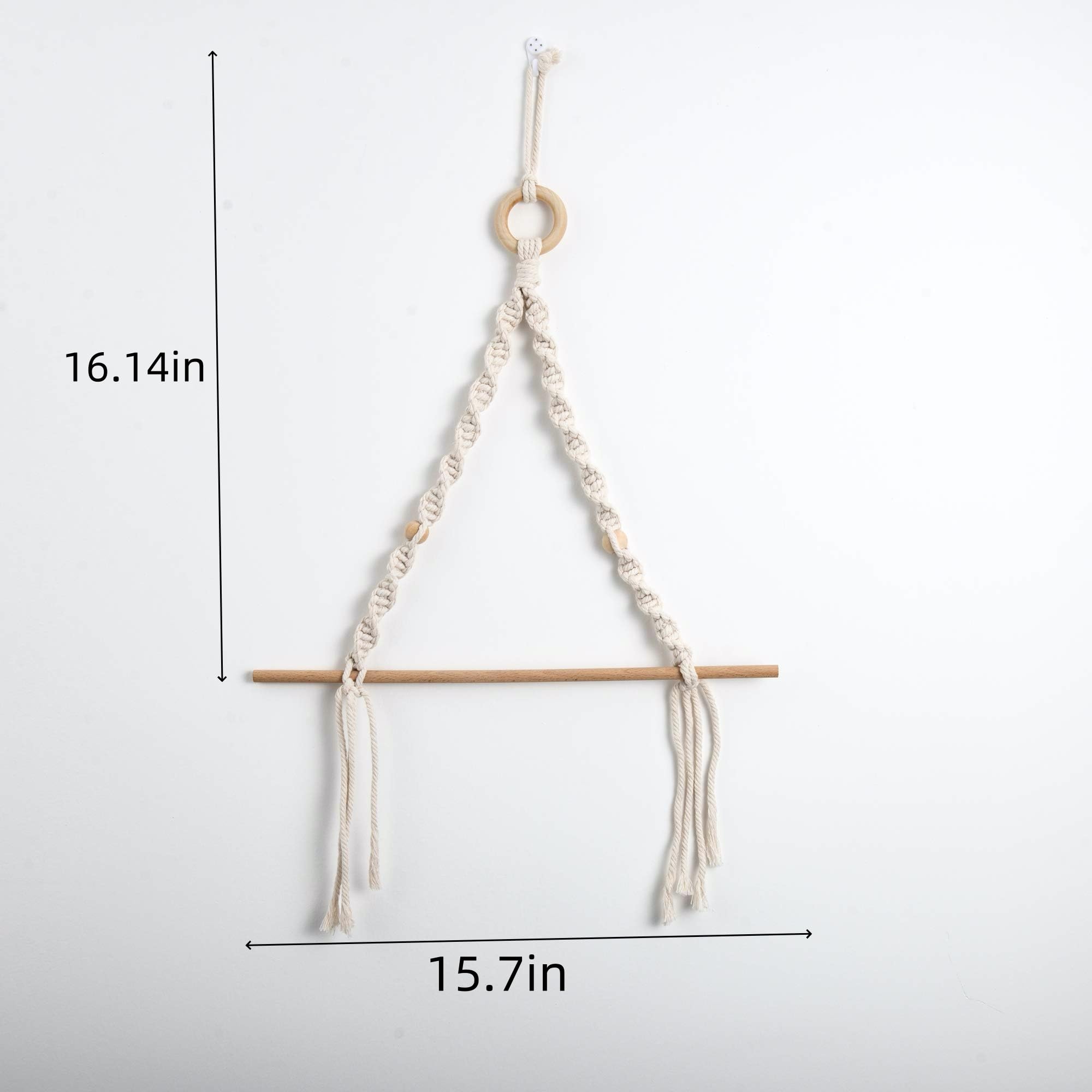 Eiyye Handmade Paper Towel Holder Boho Paper Towel Holder Cotton Rope Macrame Toilet Paper Holder Towel Rack For Bathroom Kitche