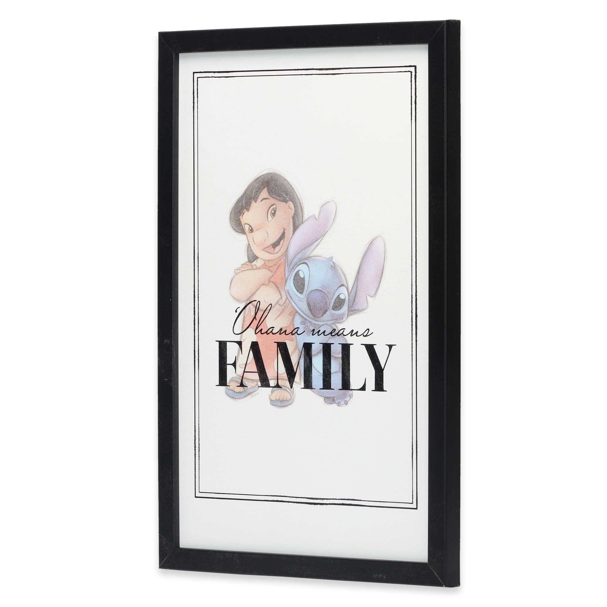 Disney Lilo And Stitch Quote Framed Wood Wall Decor - Beautiful Lilo And Stitch Picture For Home Decorating